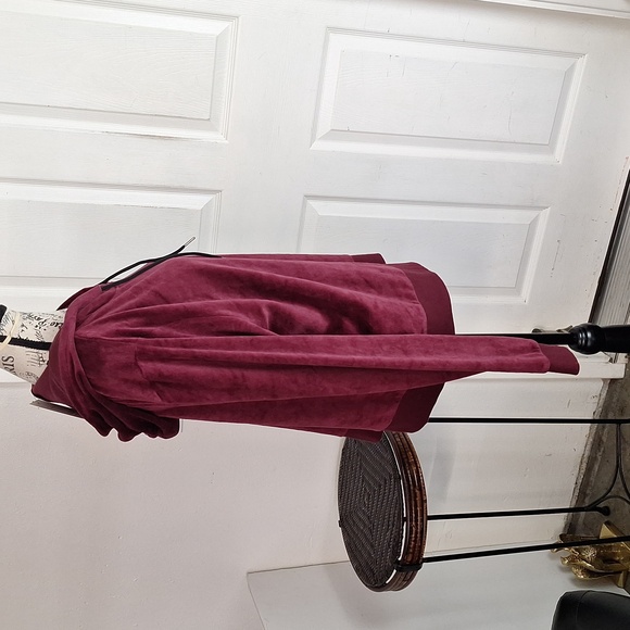 Threads 4 Thought Pullover Hoodie Women  XL sweater New red Burgundy organic - Picture 4 of 8